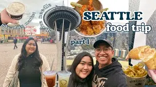 SEATTLE FOOD TRIP PART 1 (pike place market, japanese food, matcha, space needle & more!) 🥐🧀🍛🍵