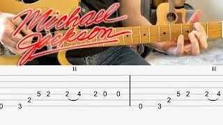 Michael Jackson Beat It Riff Guitar Lesson *WITH TAB*