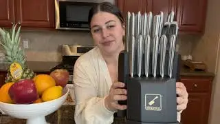The Knife Set with Block 16-Piece &middot; Black