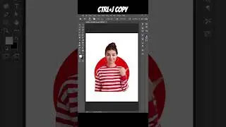 How to Make a Circular Clipping Mask in Photoshop #shorts