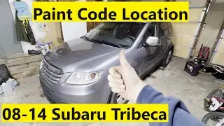 Paint Code Location Subaru Tribeca 08 09 10 11 12 13 14 2008 2009 2010 2011 2012 2013 2014