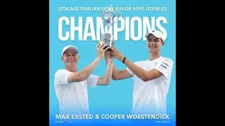 ICT's Max Exsted: 2024 AO Junior Boys Doubles Champ!