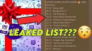 LIST OF ALL 15 FREE GAMES LEAKED ON EPIC GAMES🔥🔥🔥 |  FEAT : @Priyam-Raj  | Breaking down the Leaks!