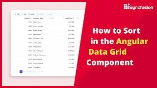 How to Sort in the Angular Data Grid Component