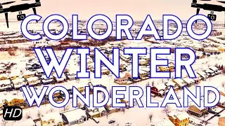 Colorado Winter Wonderland - Drone in Neighborhood near Centennial Airport