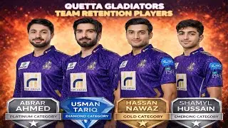 PSL 11 (2026) | QUETTA GLADIATORS RETAINED PLAYERS 🔥 | FULL SQUAD & CATEGORIES TAYYAB SOPRTZ 