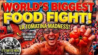 Unleashing the Madness: La Tomatina Festival in Spain | Epic Tomato Fight!