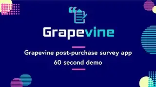 Create a post-purchase survey on Shopify with Grapevine
