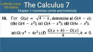 CALCULUS for PHYSICS(Leithold, Louis, TC7)| C1.1: Functions,Limits& Continuity; Functions| 13y/o JTS