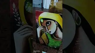 #traditional women painting #paintingtutorial #trendingshorts #canvaspainting #virolshort #shorts