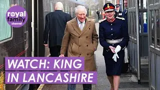 WATCH: King Charles arrives at Samlesbury Hall during Lancashire tour