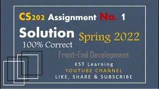 CS202 ASSIGNMENT 1 SOLUTION Spring 2022 || CS202 Assignment No. 01 Solution 100% Correct