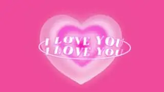 (No Sound) Pink I Love You Digital Art TV/PC Screensaver Background