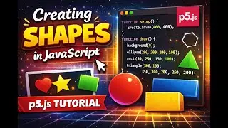 Creating Shapes using p5.js web editor (Learn basic instructions)