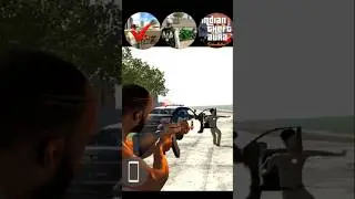 police par fire challenge😎💪 Indian bike 3D vs lta vs GTA v #indianbikedriving3d #shorts #gta5