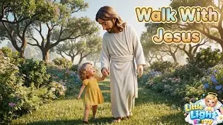 Walk With Jesus 🤍 | Peaceful Christian Song for Toddlers | Gentle Faith & Love