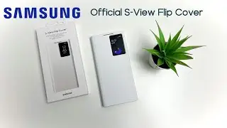 Samsung Galaxy S22 Ultra Official S-View Flip Cover Case! (White)