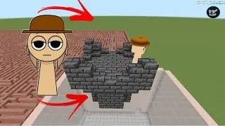 Today I showed a new Sprunki and built a TNT castle and house 💥