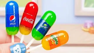 Rainbow Popsicles Ice Cream 🌈🍦 Miniature Rainbow Jelly Decorating Miniature Desserts by Mini Bakery
