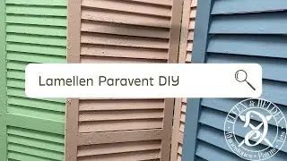 #LIVE in Deutsch 🙋&zwj;♀️ - Lamellen Paravent aufh&uuml;bschen Part 2 &ndash; Dry Brushing & Versiegeln 🤩