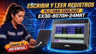 04-PLC/HMI COOLMAY, EX3G-8070H-24MRT, ESCRIBIR Y LEER REGISTROS