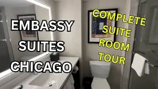 Hotel Room Tour Embassy Suites Downtown Chicago - Full Room Tour - Free Amenities