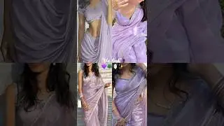 lavender saree look 💜🪷✨ #youtubeshorts #shortvideo #aesthetic