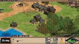 Voobly AOE2 1.6: Nomad, Poles vs Aztecs