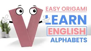 Easy V in 2 minutes | Learn Alphabets ABC With Origami #alphabet #origami