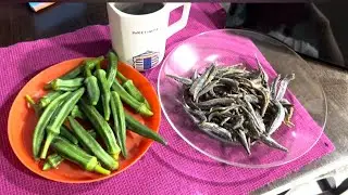 simpleng ulam steam okra at tinapa kain tyo mga friends