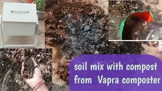 vapra composter లో వచ్చిన కంపోస్టుతో soil mix