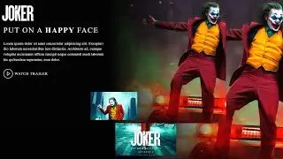 Fully responsive movie landing page| landing page with animation.