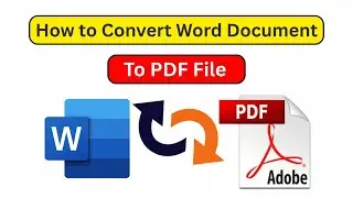 How to Convert Word to PDF in Laptop | Convert Word to PDF