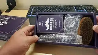 KHOLEZ Kit Barba Uomo Professionale, Set Barba Uomo, Un regalo perfetto per un amico barbuto
