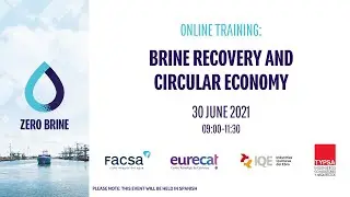 ZERO BRINE | Online Training (ES): Brine recovery and circular economy
