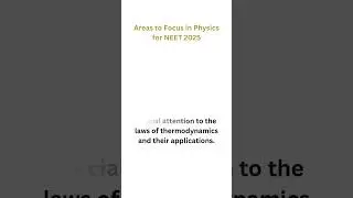 Areas to focus in Physics for NEET | how to study physics for NEET 2025 neet physics #neet