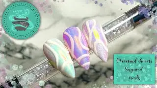 Mermaid chrome nails | sugared nails | 3d nails | textured nails | acrylic design &hearts;️