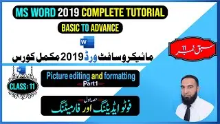 Picture editing and formatting part 1 | insert tab |  Illustrations group in Word 2019