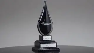 Droplet Harmonia Award by EDCO | Art Glass Awards