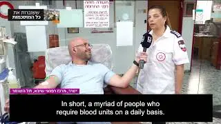 Israeli News 13 Visits a MDA Blood Donation Site