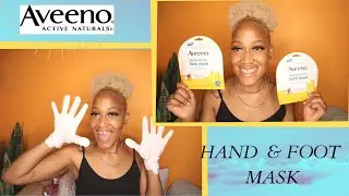 REPAIRING AVEENO NEW FOOT MASK AND HAND MASK WITH SHEA BUTTER & CICA REVIEW #SPAVLOGS #GLOWUP