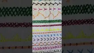 (Hand Stitching Variety)Basic Stitching (Embroidery) #fashion #trending #shorts
