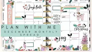 PLAN WITH ME | DECEMBER MONTHLY SPREAD | THE HAPPY PLANNER