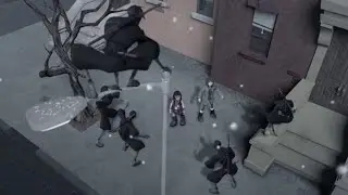 TMNT Irma and April Being Chased by Foot Bots