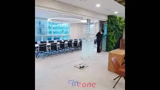Fz30 frameless folding glass door balcony glazing system glass curtain panoramic glass wall case-541