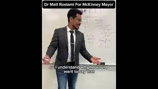 McKinney Mayor Candidate Matt Rostami explains how city is getting ripped off!
