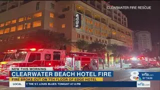 Fire breaks out at Clearwater Beach hotel