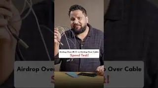Airdrop Over Wi-Fi vs Airdrop Over Cable - Speed Test! #shorts
