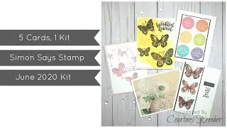 5 Cards 1 Kit/Simon Says Stamp June 2020 plus a giveaway