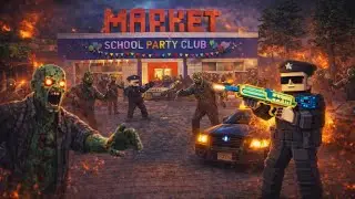 School party craft- Police gone trapped in zombies market | Gameplay